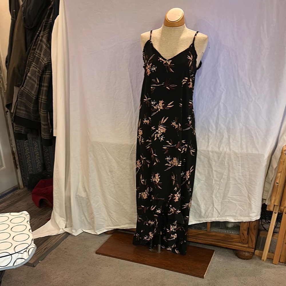 Floral Black Maxi Dress